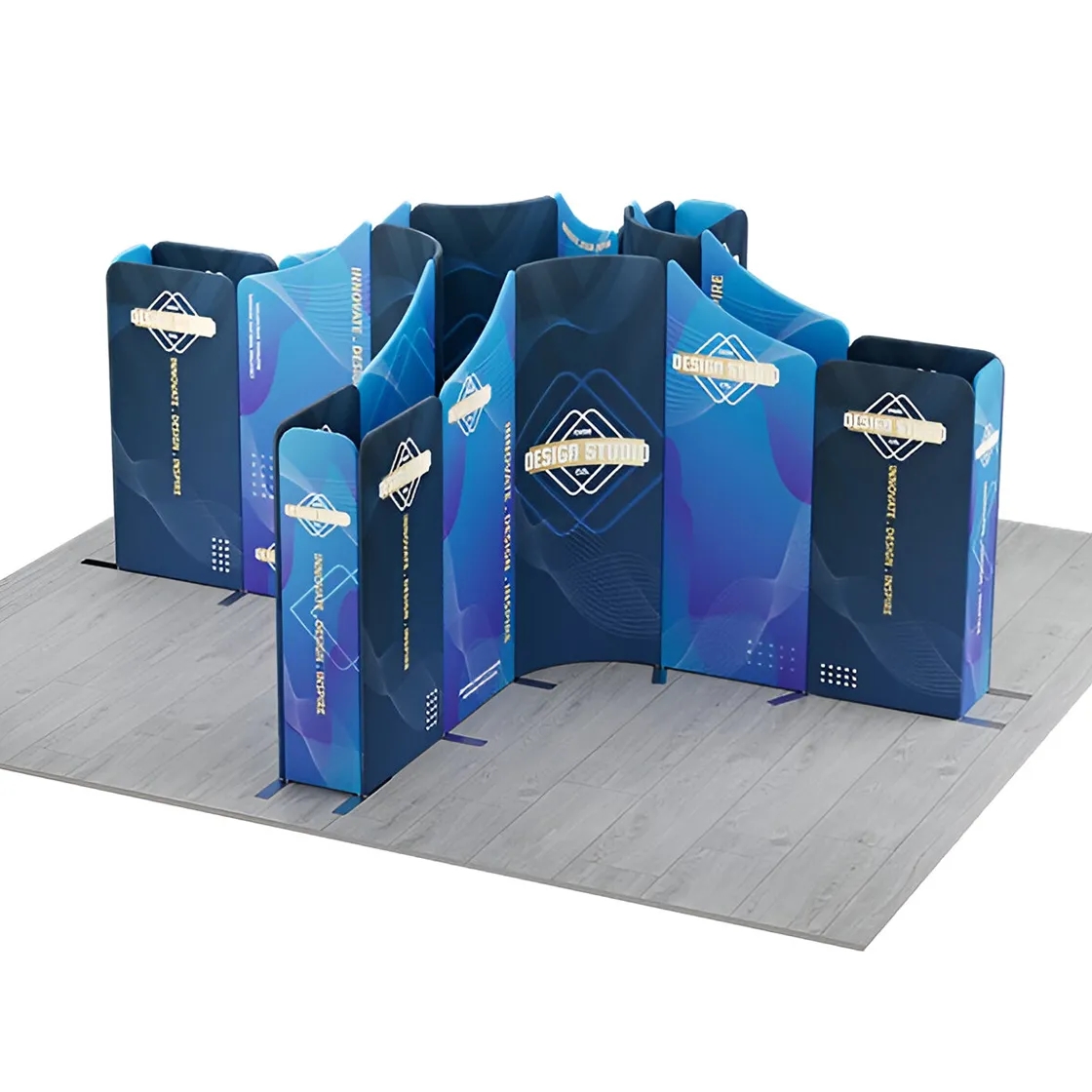 16.4x16.4ft Magnetic Modular Fabric Displays - Island Shape 14