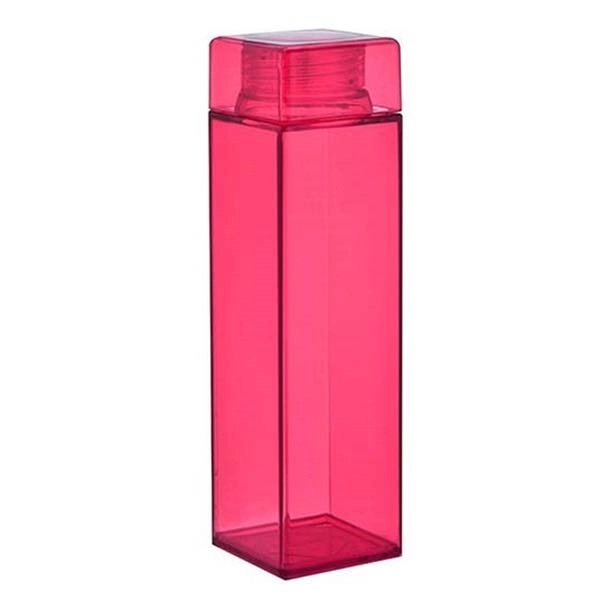Square Plastic Water Bottle 17 oz