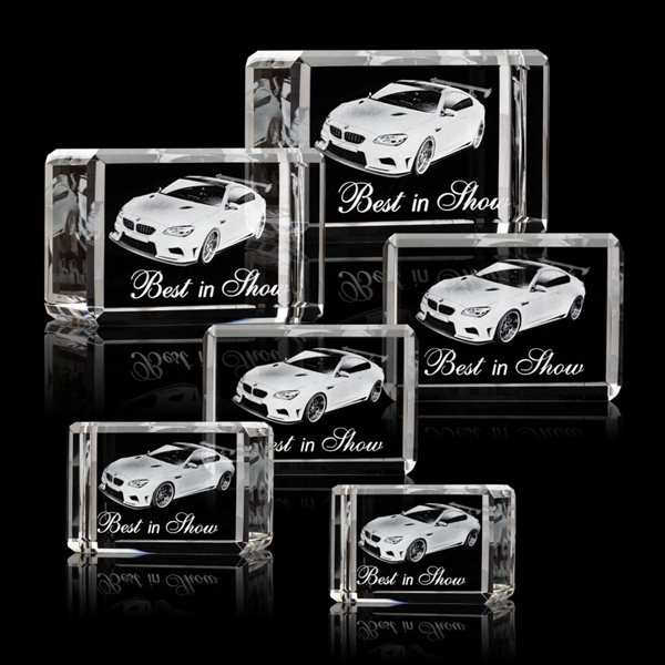 Fulton 3D Award Optical Crystal for employee onboarding gifts