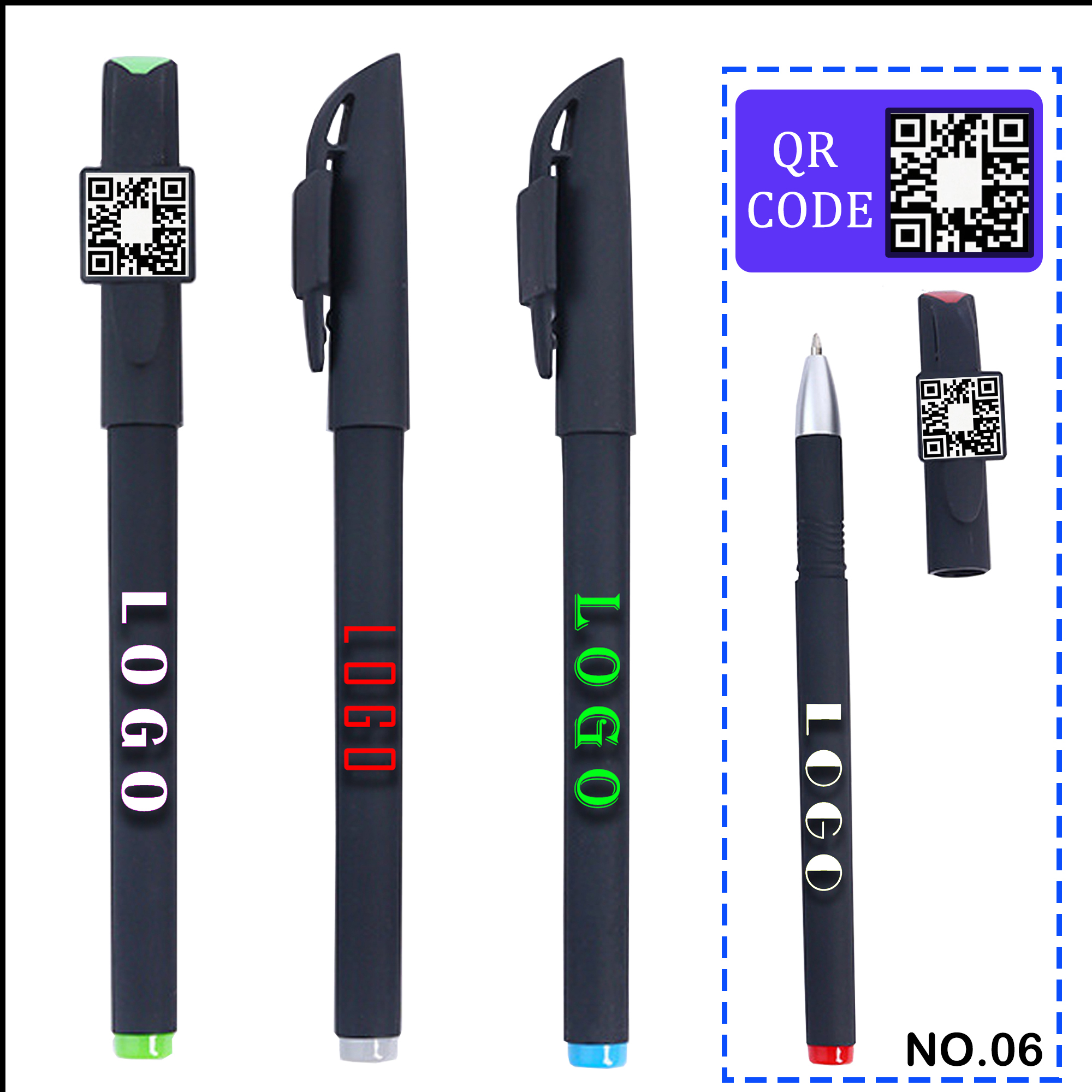Skin-friendly ballpoint pens with QR codes 3