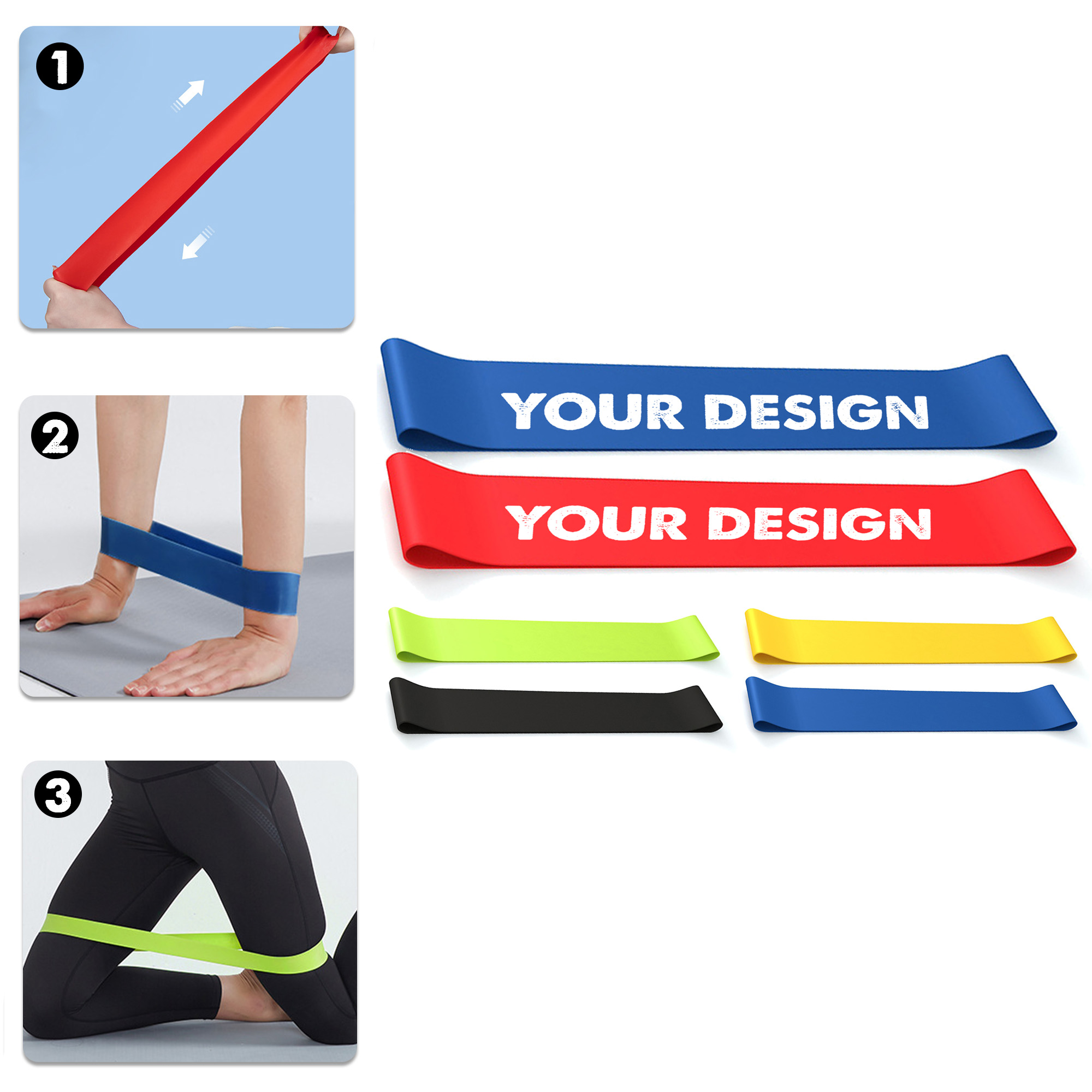 Workout Resistance Bands 5 Pack Set
