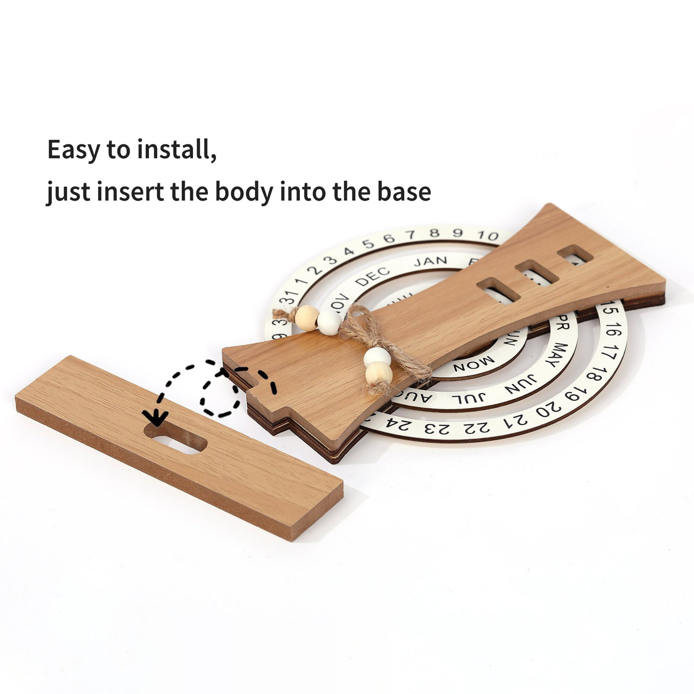 Wood Eco-Friendly Perpetual Calendar With Customizable Design 11