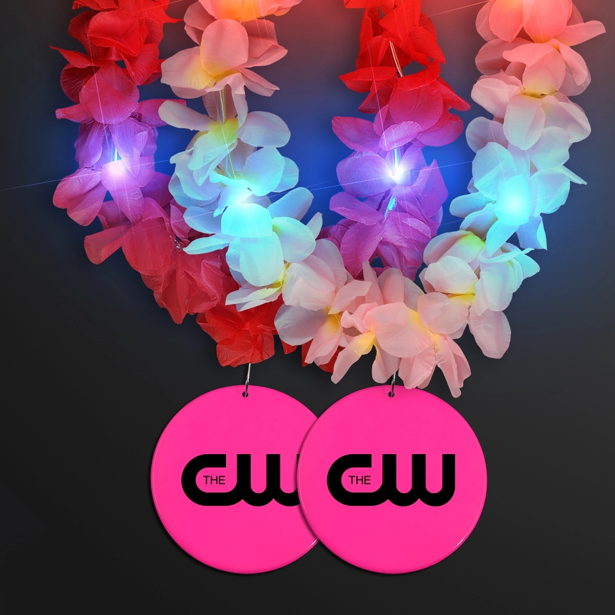 Light Up Hawaiian Leis with Custom Circle Medallion 69