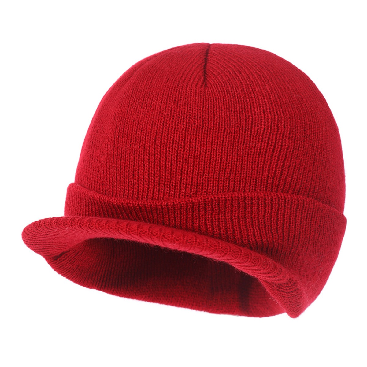 Classic Men's Knit Beanie with Brim for Cold Weather 13