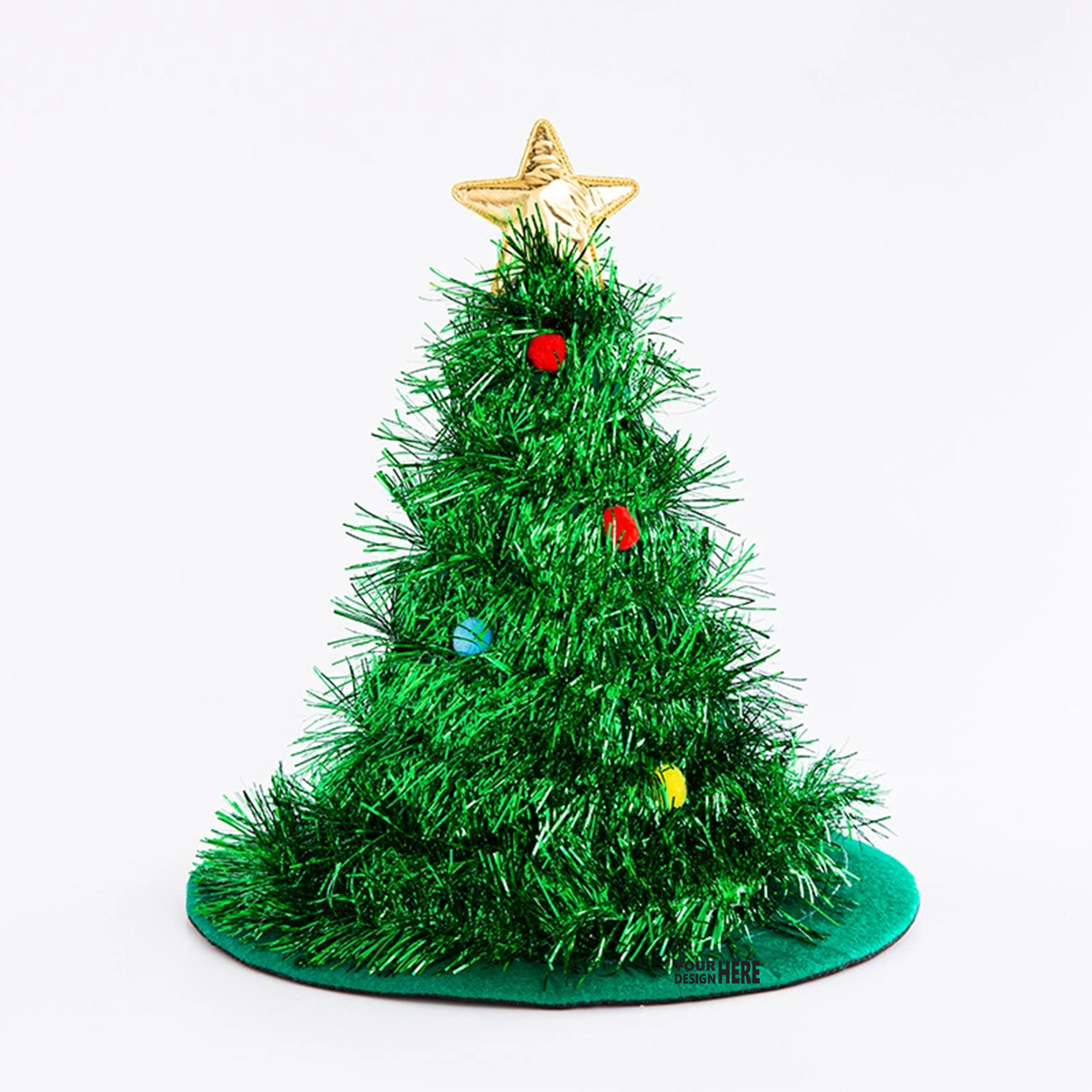 Festive Glitter Christmas Tree Hat Decoration 3