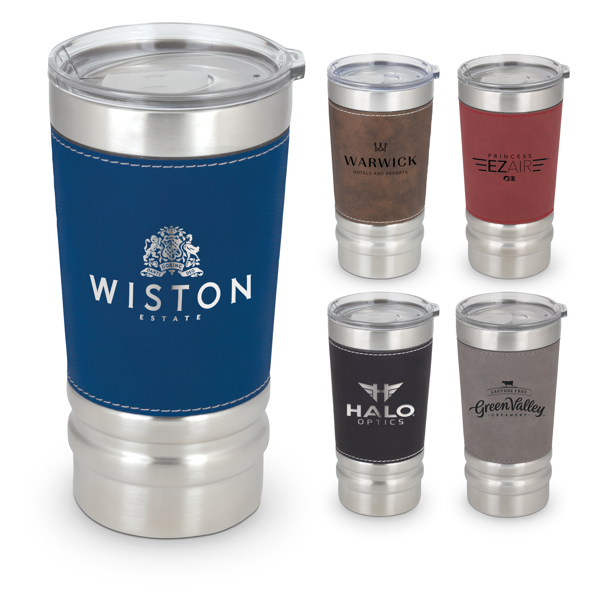 Sophisticate Laserable Leatherette Wrap Tumbler