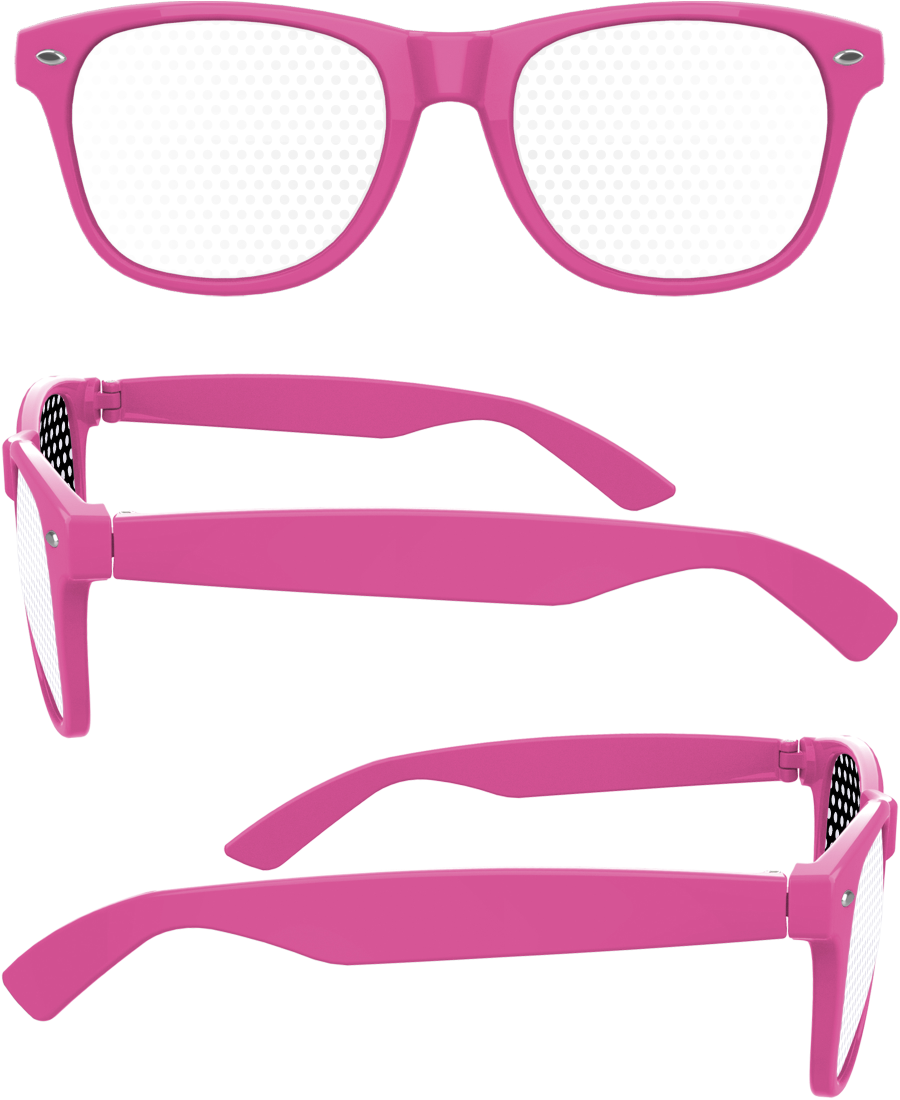 Retro Pinhole Sunglasses w/ 1-Color Temple Imprint 48