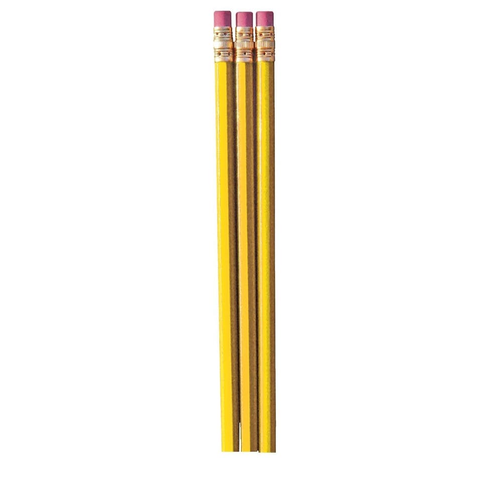 Bulk #2 Pencils with Eraser - Yellow Hexagonal 2