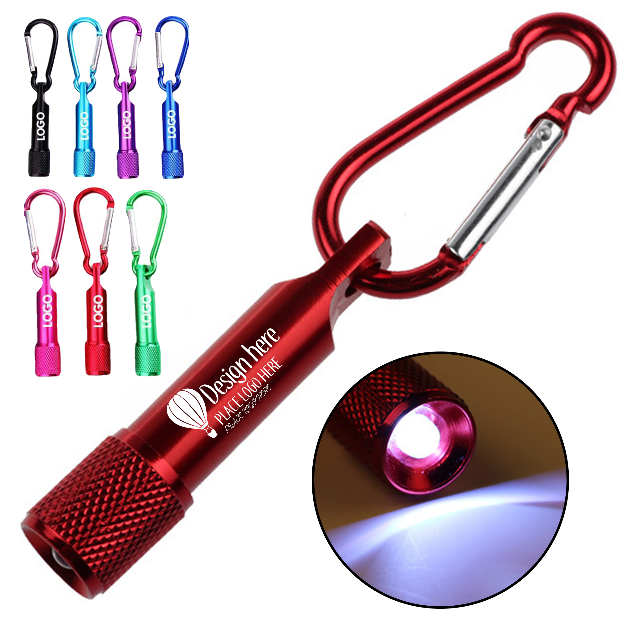 Carabiner LED Flashlight Keychain