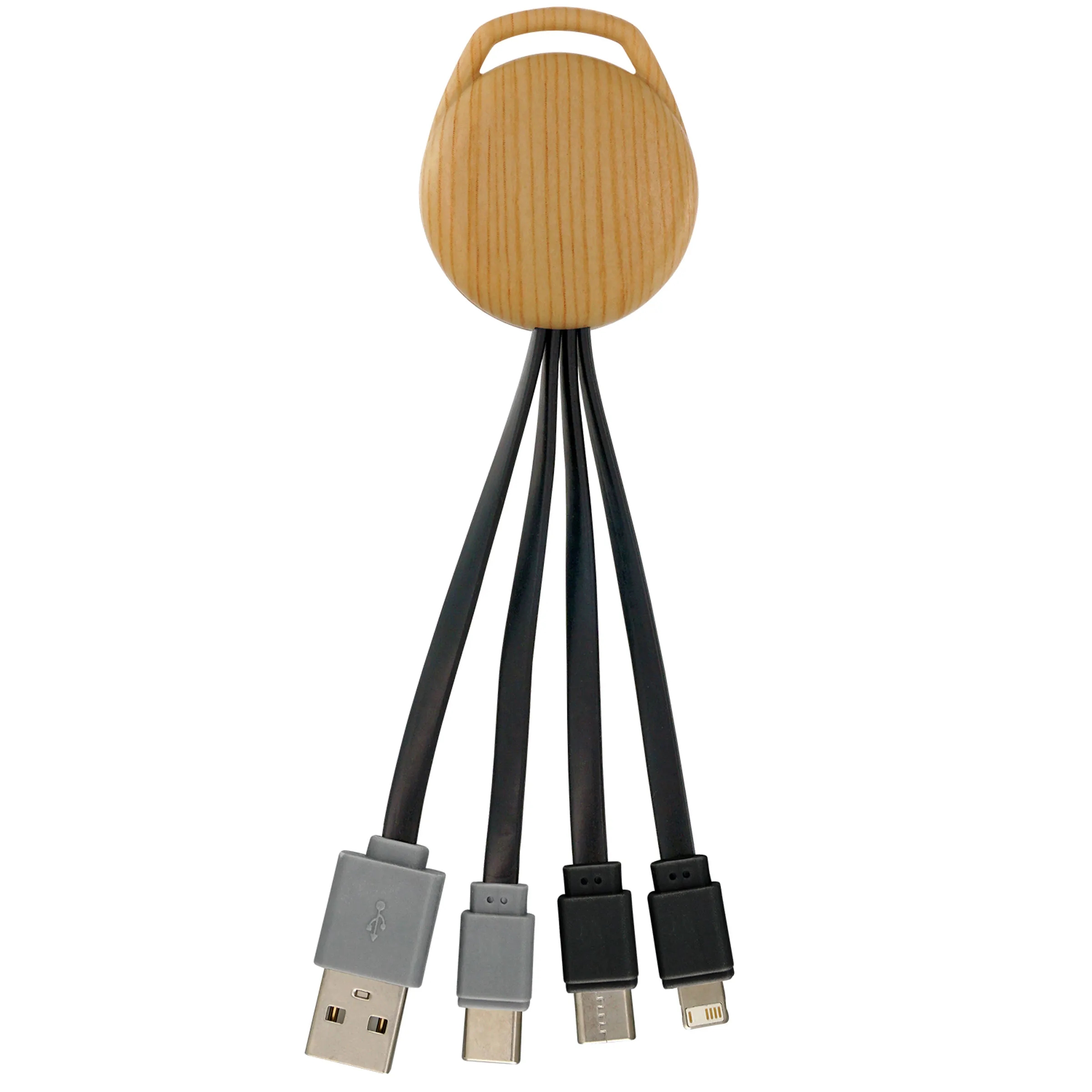 Bamboo Pattern Vivid Dual Input 3-in-1 Charging Cable 2