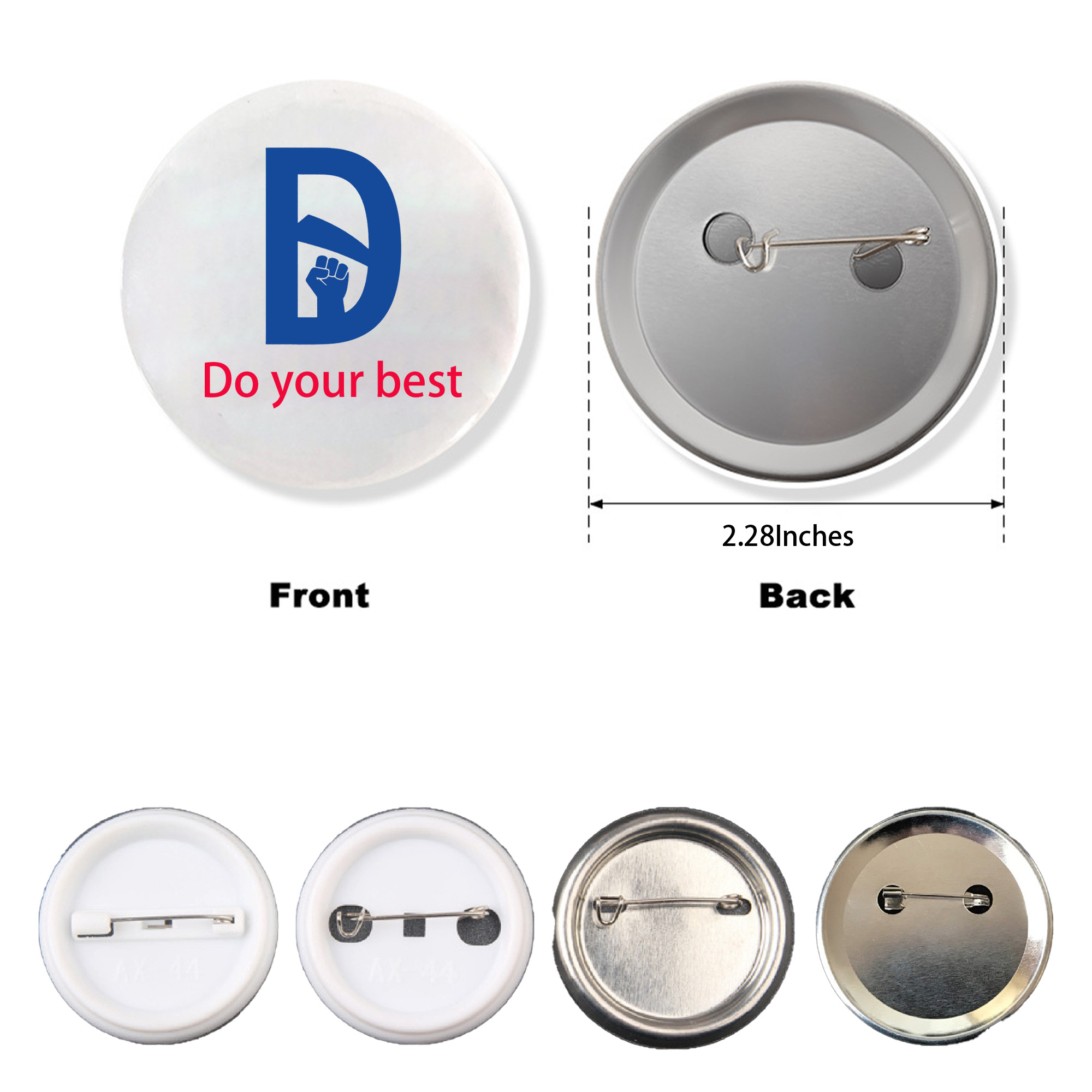 Round Badge Brooch Pin for Party and Waiter 3