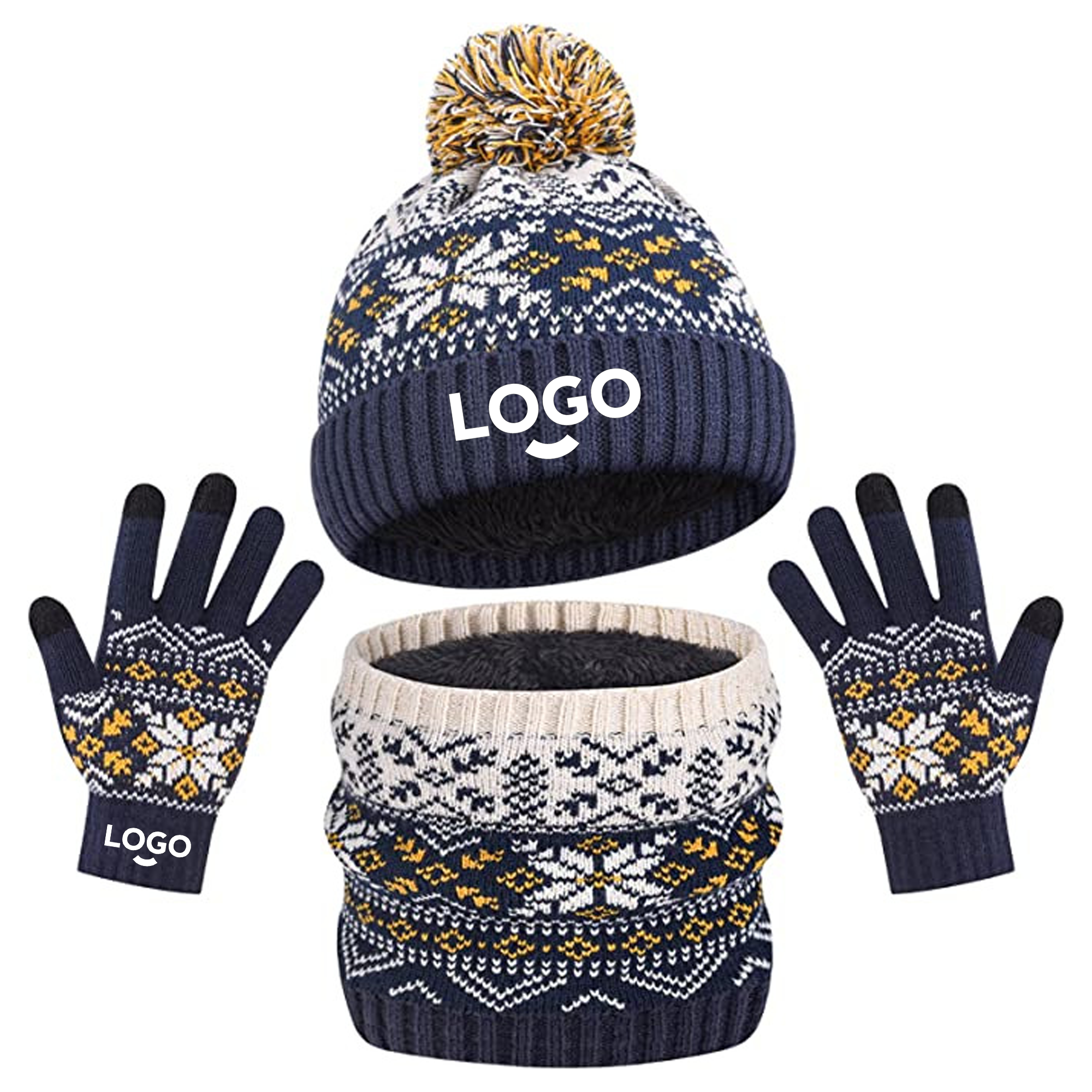 MOQ20 Kids Hat Scarf Gloves Set 8