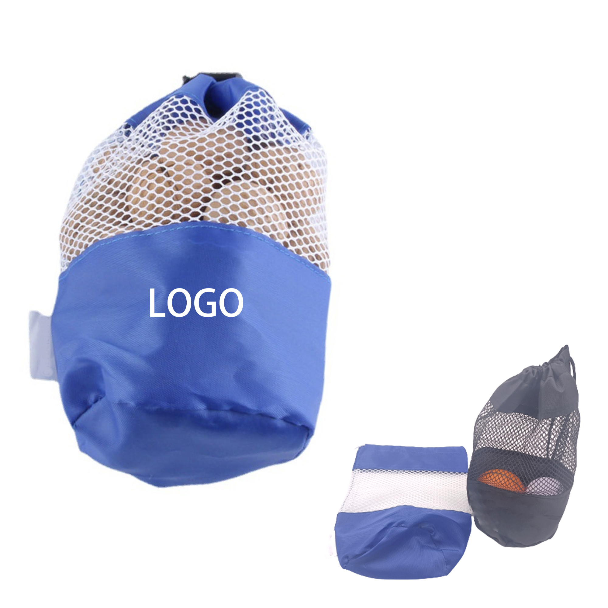 Wholesale Custom Blue Scuba Diving Mesh Drawstring Bag 3