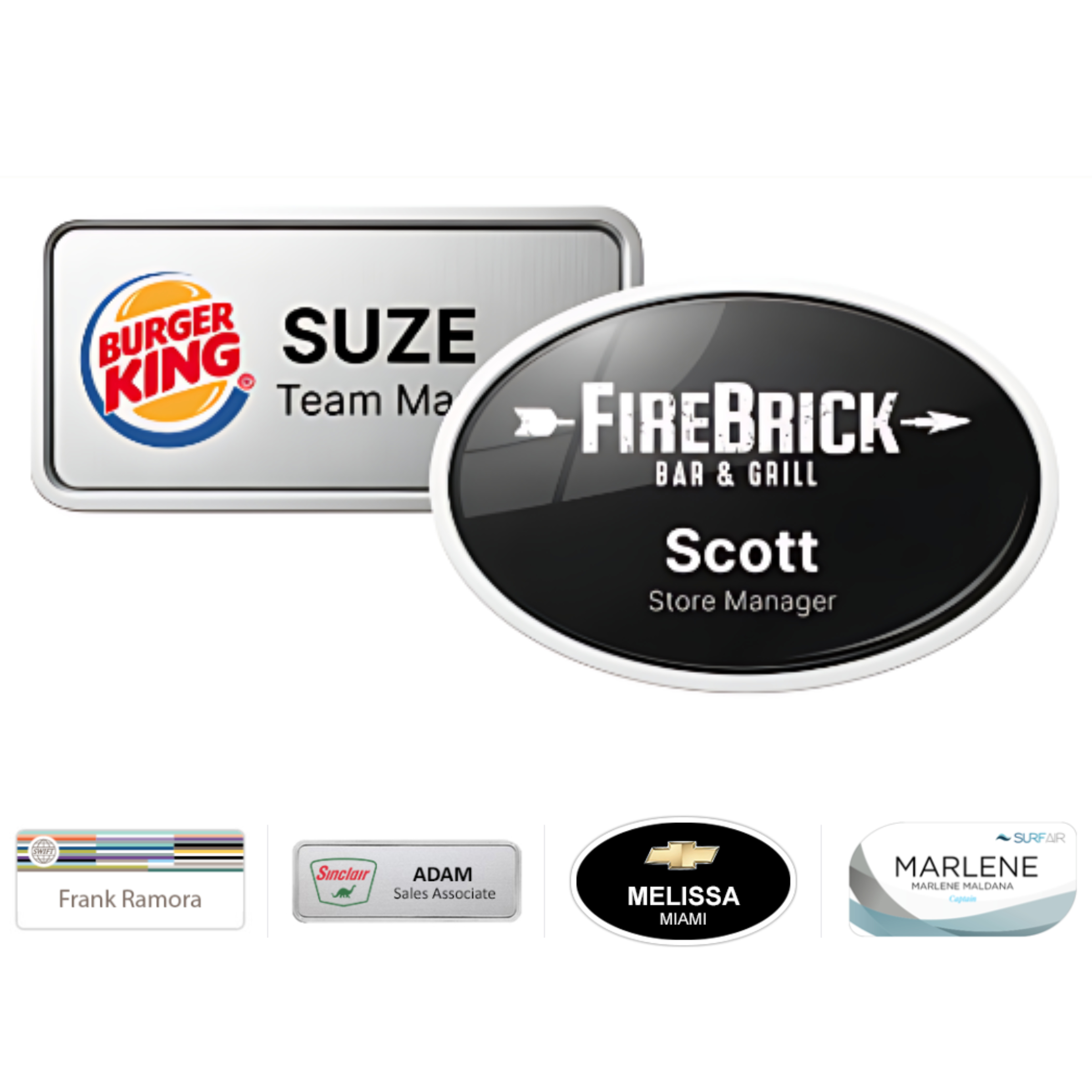 Digitally Printed Name Badge - USA Made