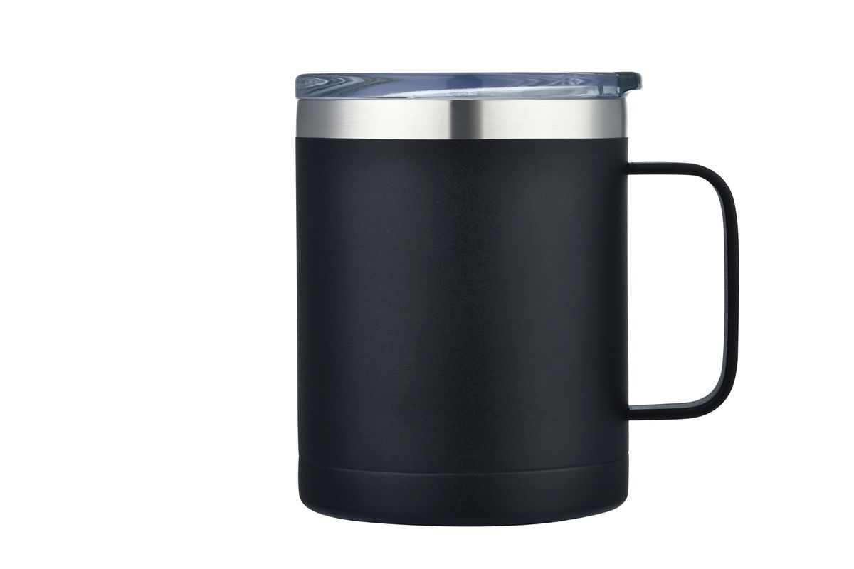 Endura 14 oz Black SS Vacuum Camping Mug W/ Handle 3