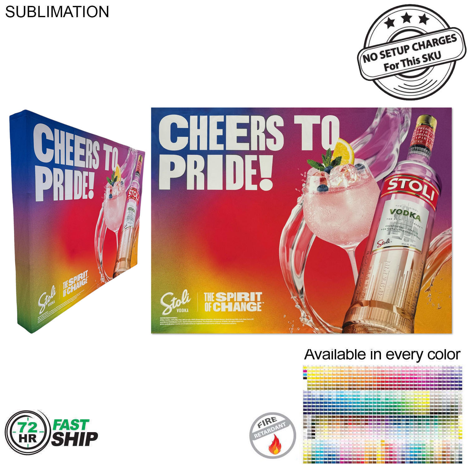 72 Hr Fast Ship - 10' Straight Wall Display Kit with Wrap End Caps, NO SETUP CHARGE 8