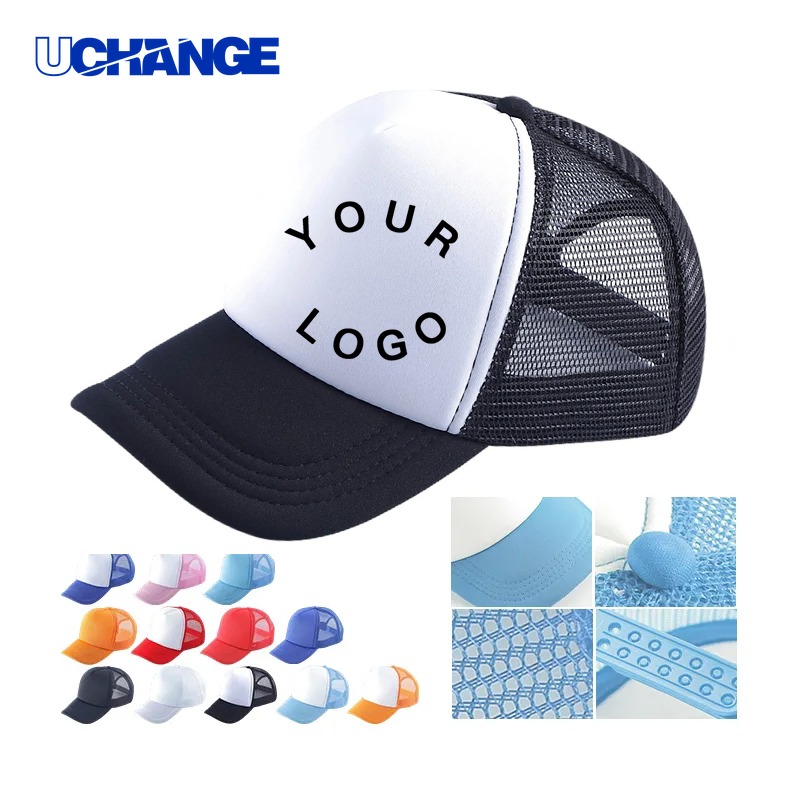 Ventilated Trucker Hat Headwear with Mesh Back for Sports