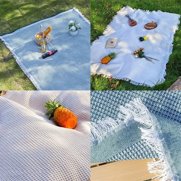 Oversized Jacquard Throw Blanket with Tassels Turkish Towel for Events, Gifting and Everyday Use 4
