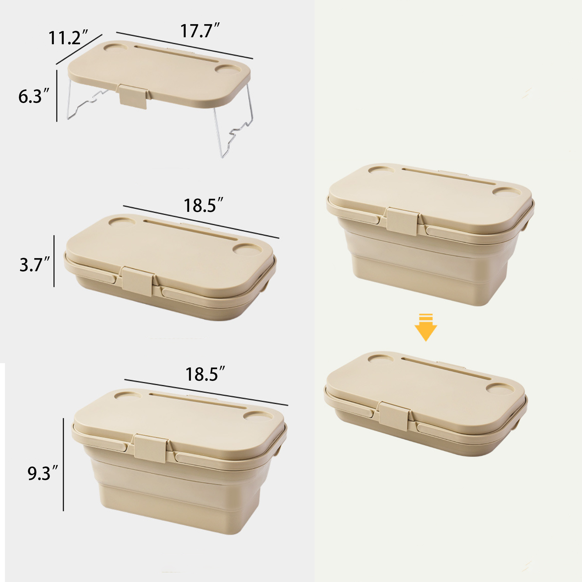18L Collapsible Outdoor Camping Portable Picnic Basket 6