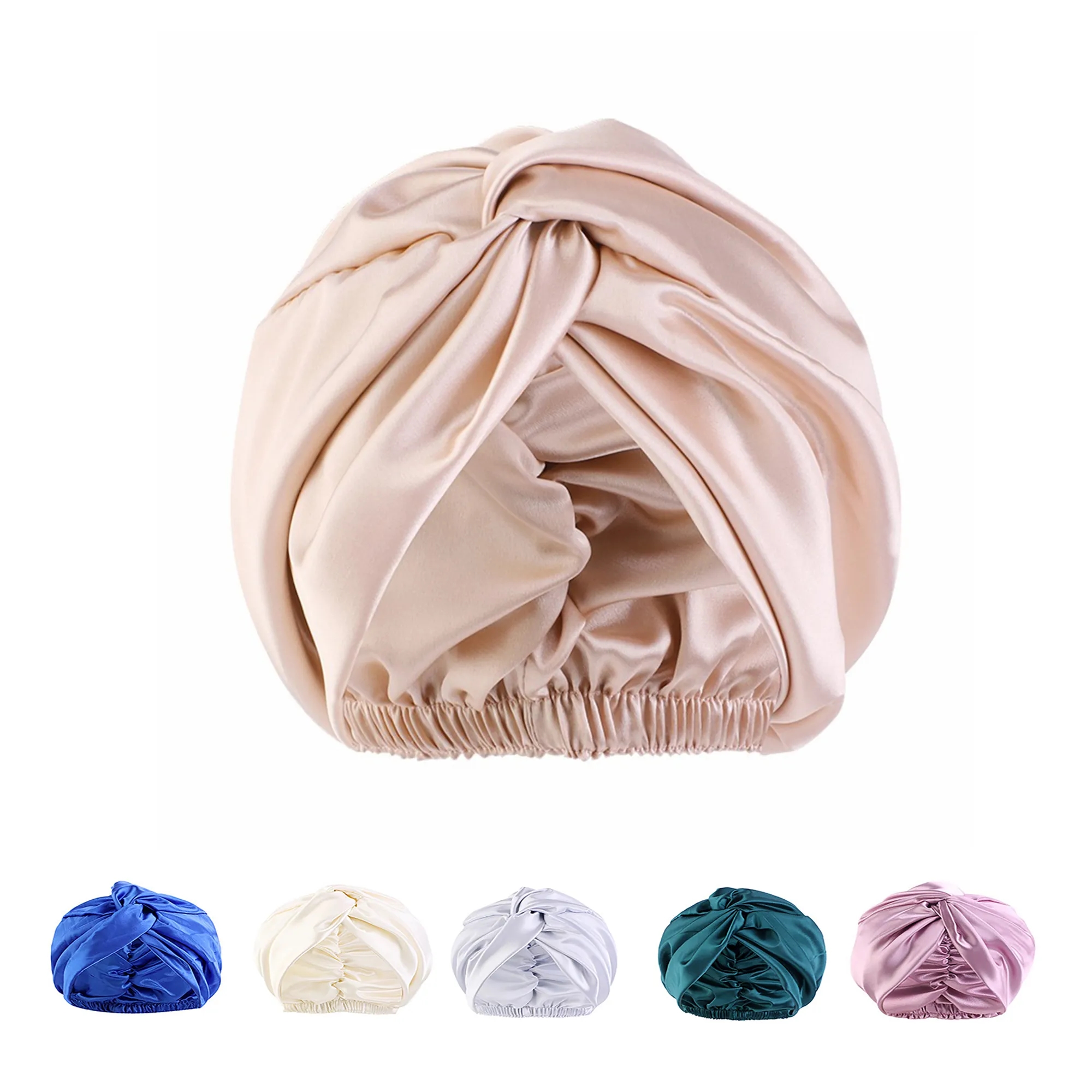 Satin Cap Hair Care Night Hat Sleeping Bonnet 12