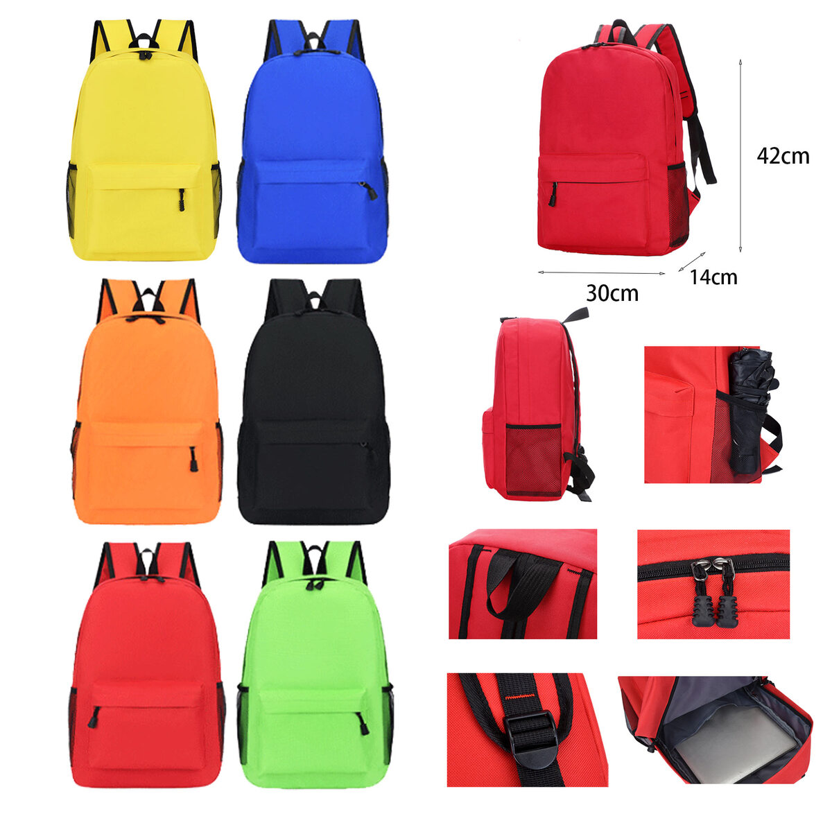 Oxford Fabric Backpack Double Shoulder
