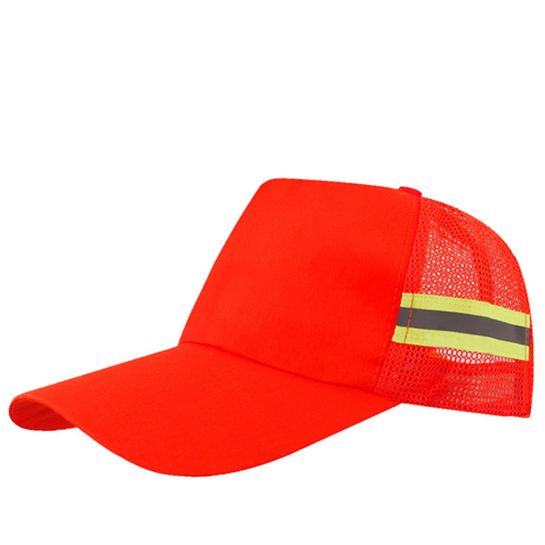 High Vis Baseball Cap with Reflective Trim Safty Constructed Hat 25