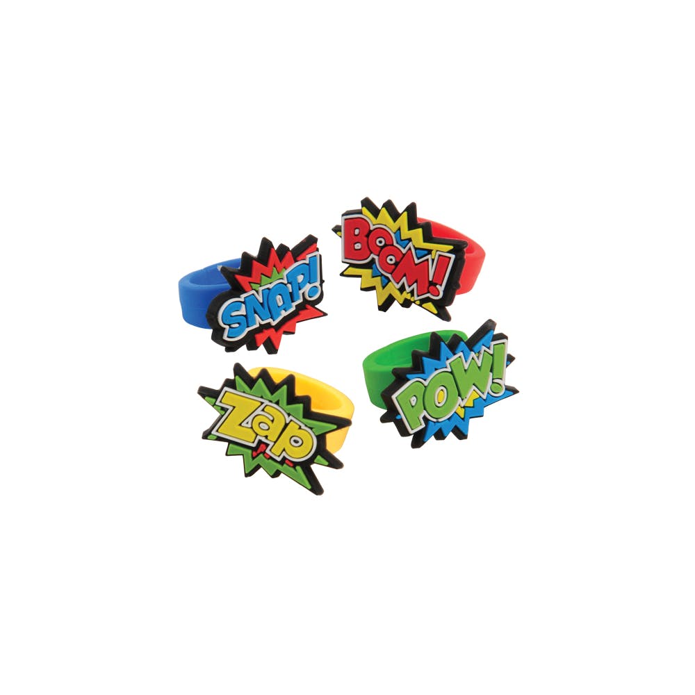 Superhero Rubber Rings - Assorted 2