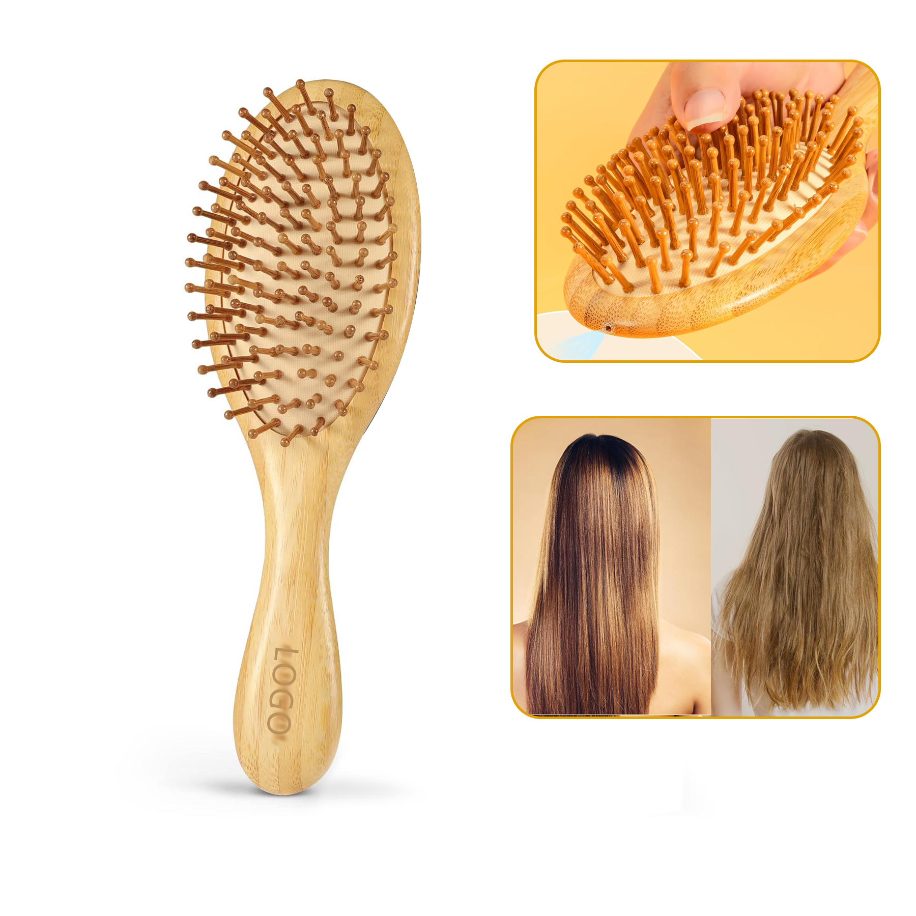 Natural Bamboo Hair Brush 7
