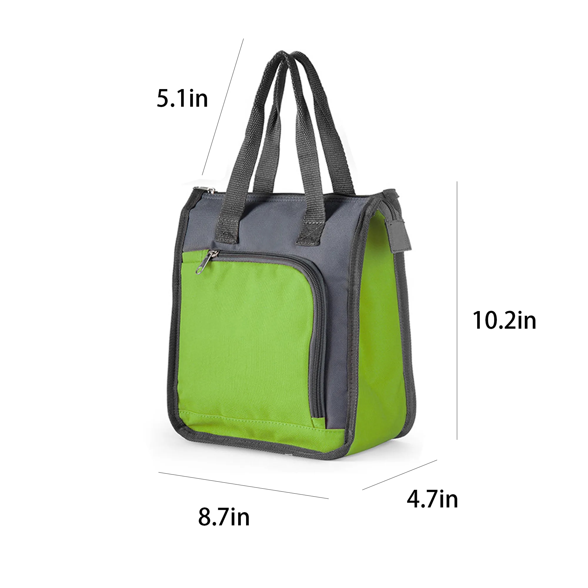 Oxford Zipper Insulated Lunch Tote Bags 7