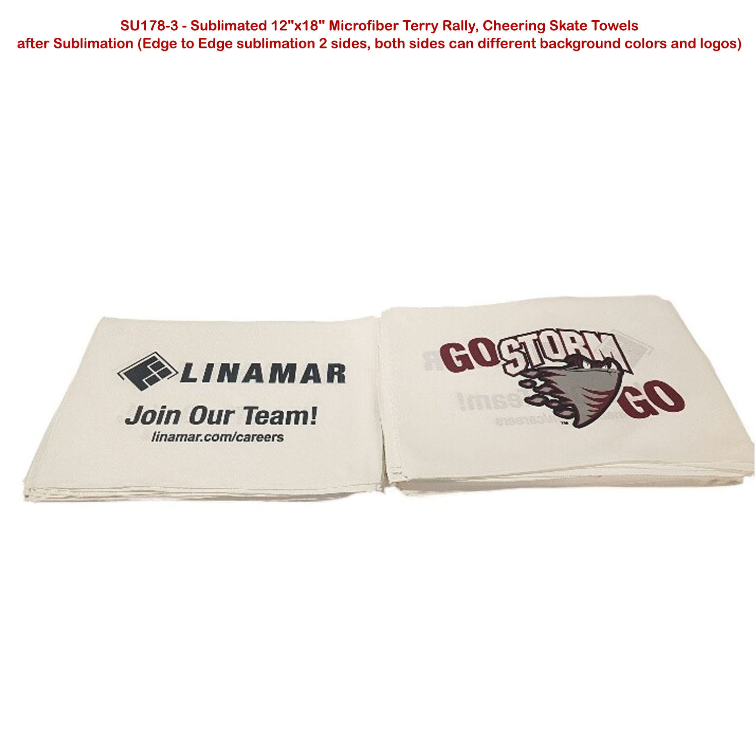 Microfiber Dri-Lite Terry Team and Sponsorship Towel, 12x18, Sublimated Edge to Edge 2 sides 16