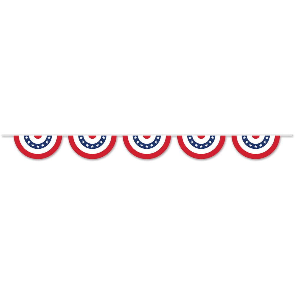 Patriotic Bunting Banners - Stars & Stripes 11" x 12' 3