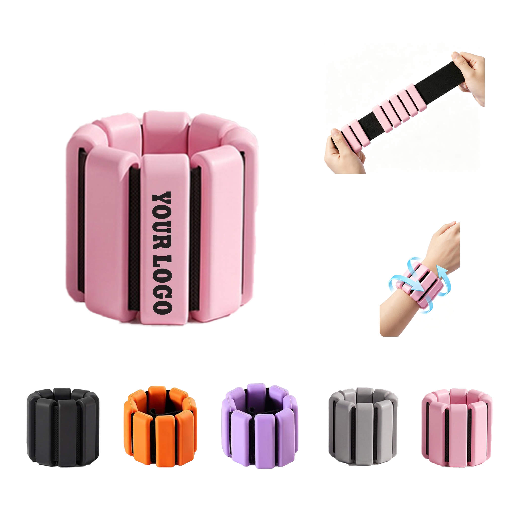 Single 1LB Adjustable Silicone Weight Bracelet 2