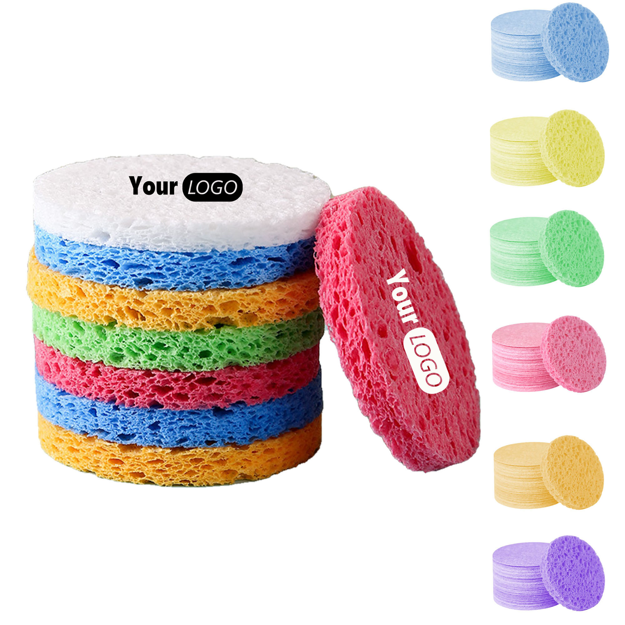 Multi Colored Wood Pulp Dishwashing Sponge 9