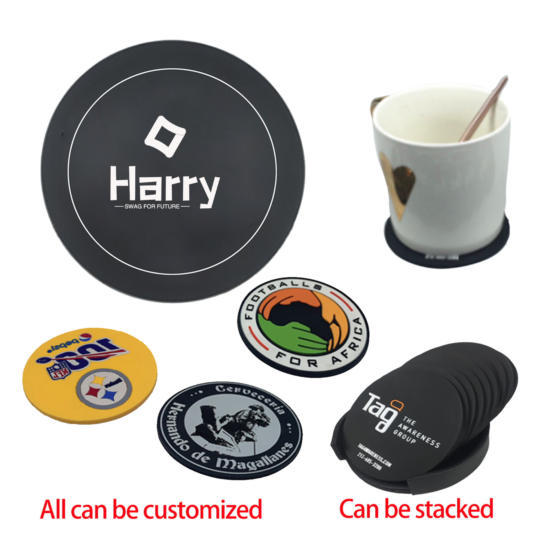 Customized Reusable Silicone Coaster