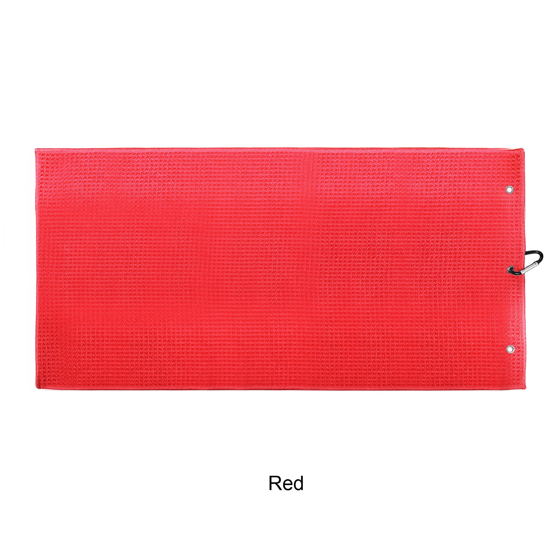 Microfiber Waffle Two-fold Golf Towel w/ Carabiners Clip 12" x 24" 38