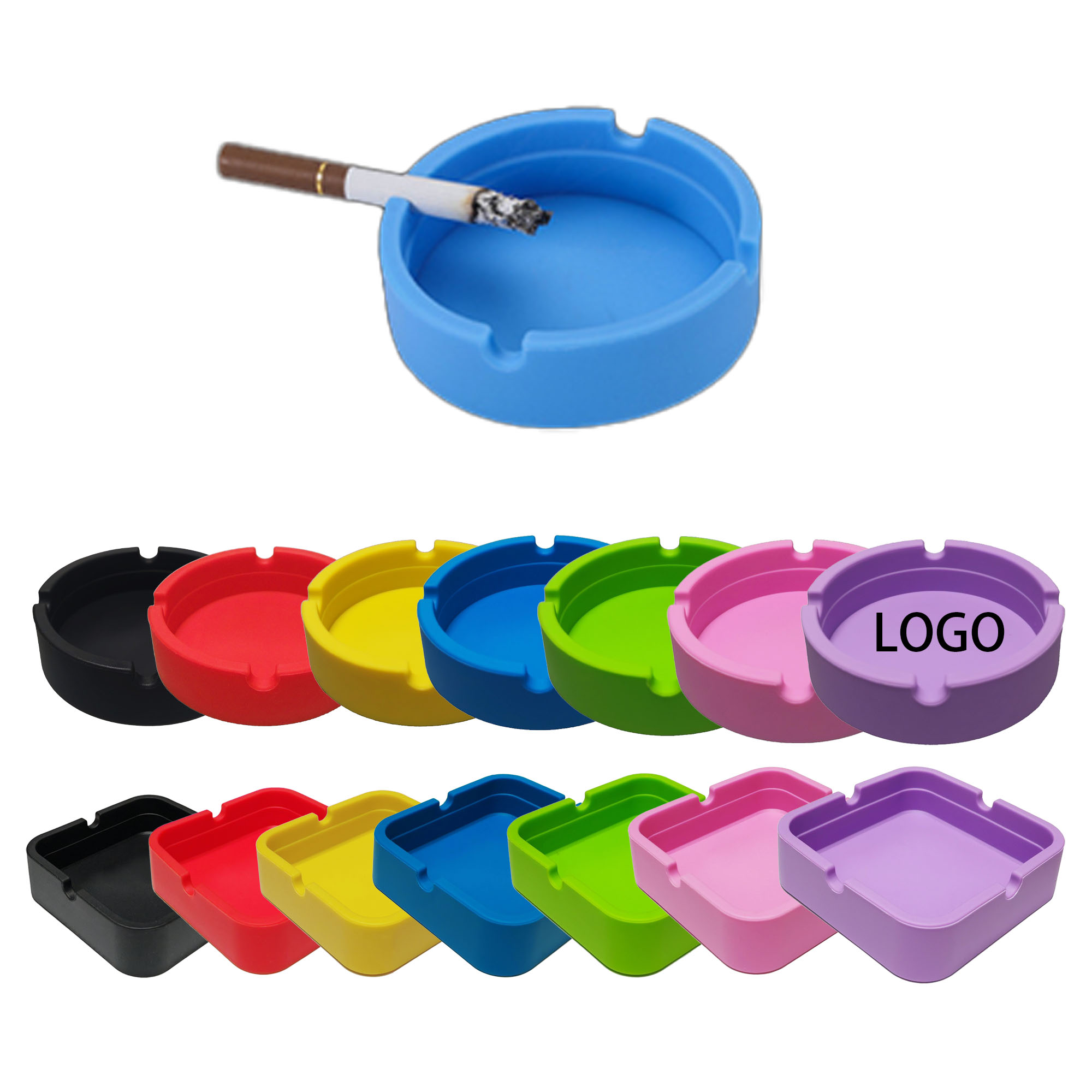 Flexible Silicone Shockproof Ashtray 2