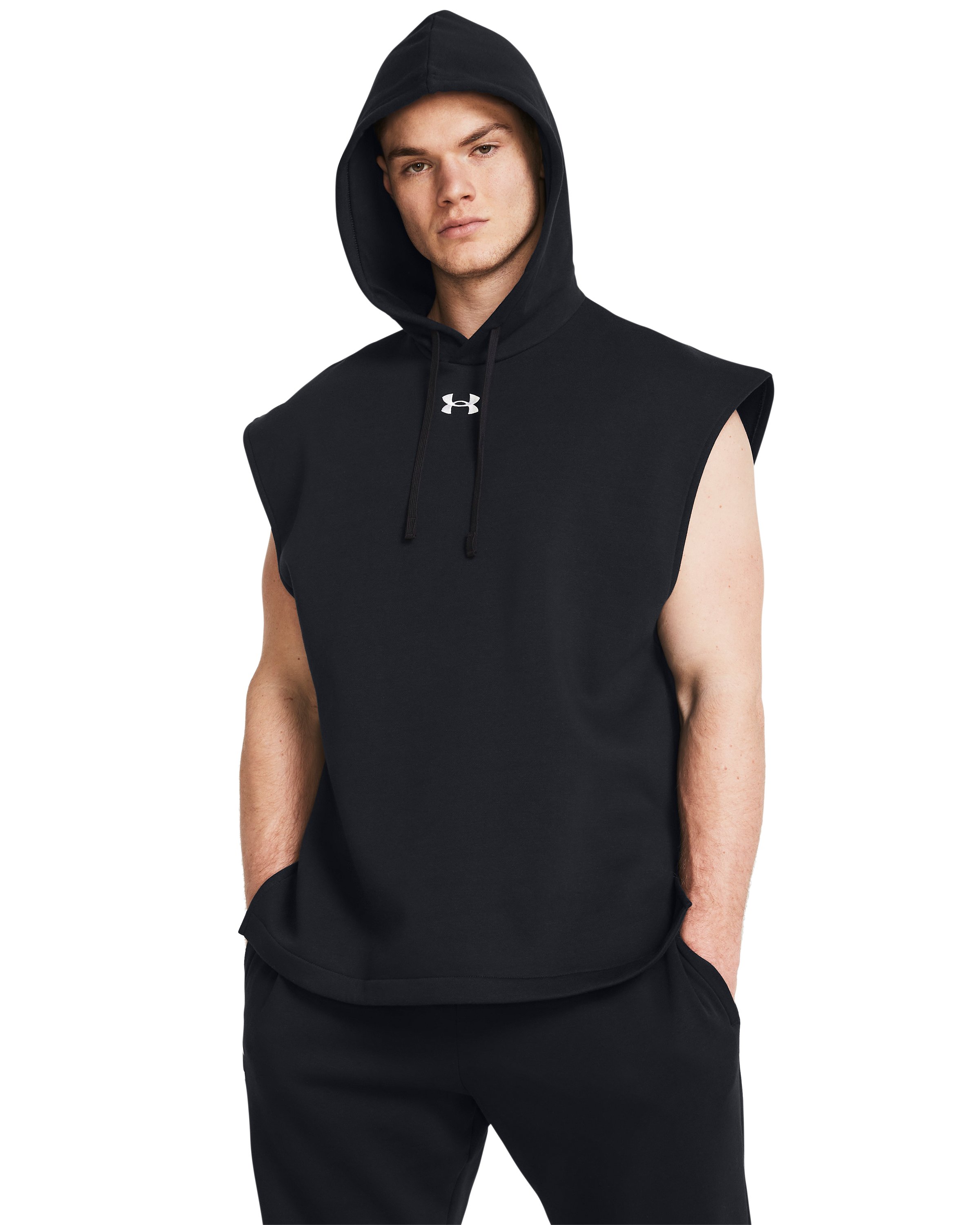 Men's UA Rival Fleece Sleeveless Hoodie, custom hoodie or sweatshirt with logo imprint 6