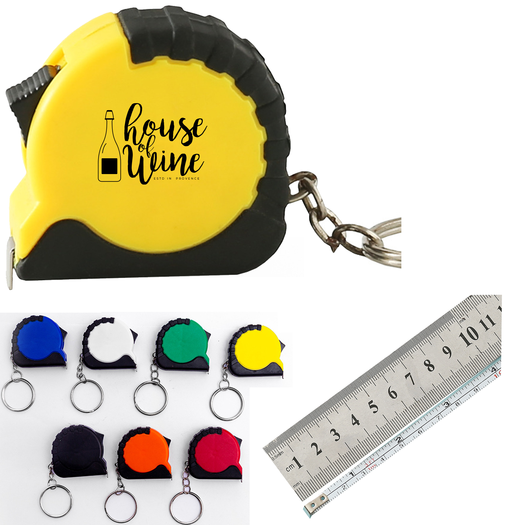 3 Ft Mini Measuring Tape Measure w/ Key Chain
