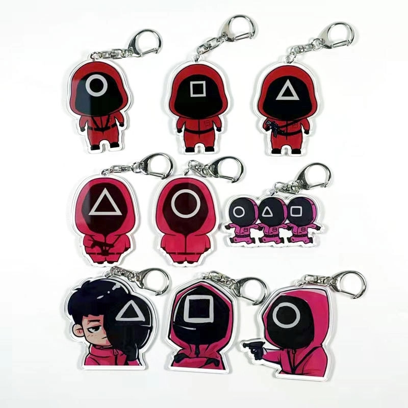 Squid Game Movie Characters Acrylic Keychains