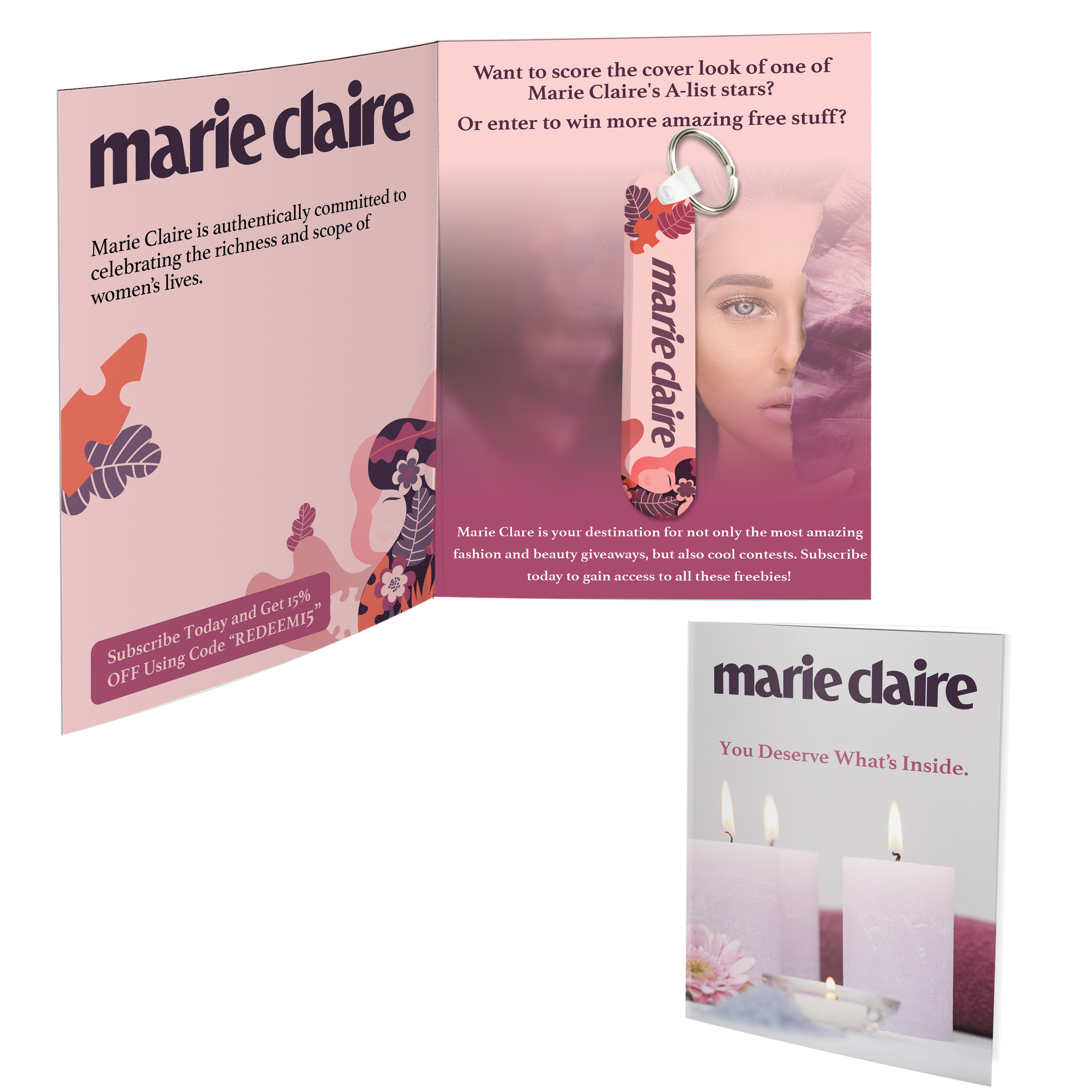 Greeting Card with 3.5" Nail File With Keyring