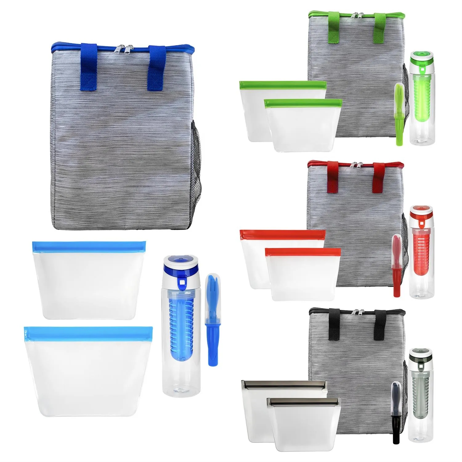 Reusable Beverage & Cutlery Tote Set 6