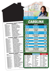 Magna-Card House Shape Magnet Football Schedules (3.5x9)