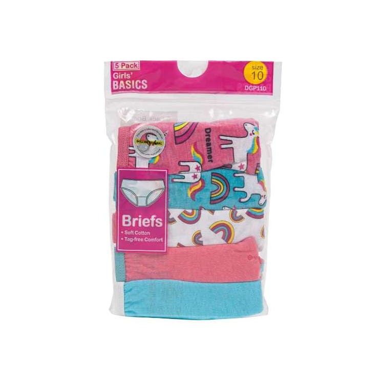 Girls' Panties Assorted Medium 5pk 3