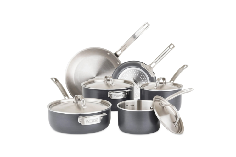 Viking 5-Ply 10-Piece Hard Anodized Stainless Steel Cookware Set 2
