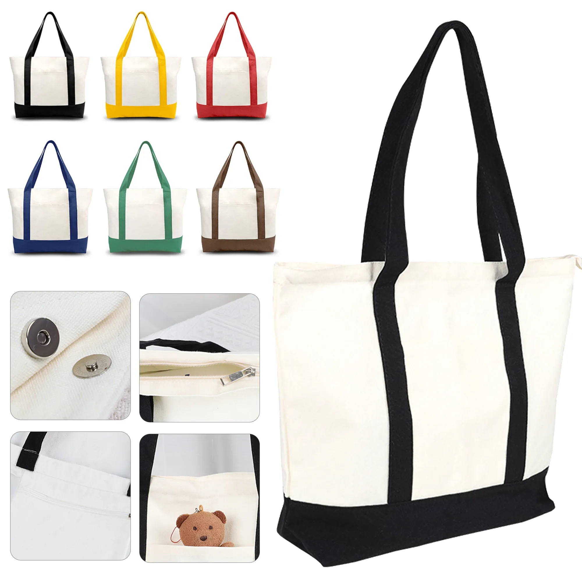 Canvas Tote Bag, custom tote bag with logo imprint 4