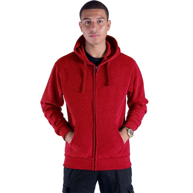 Men's Fleece Full Zip Hoodies - Size XL Red, custom hoodie or sweatshirt with logo imprint 3
