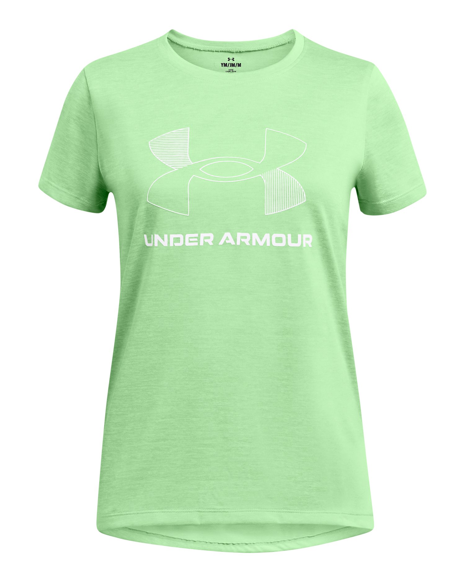 UA Tech Twist Big Logo Girls' Short Sleeve 22