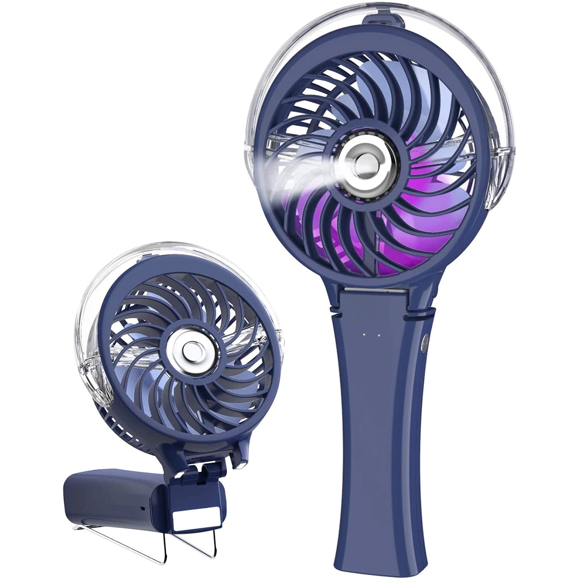 Portable Handheld Misting Fan With 7 Colorful Nightlight