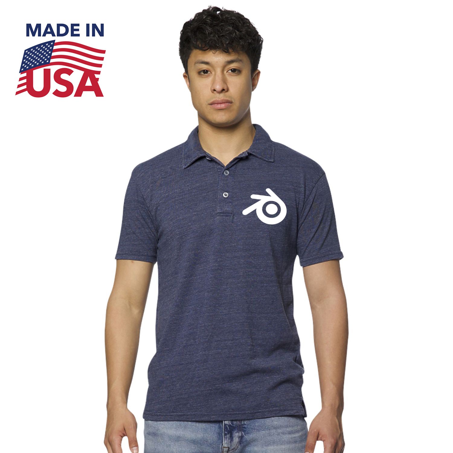 USA Made Unisex Triblend Pigment Dyed Polo