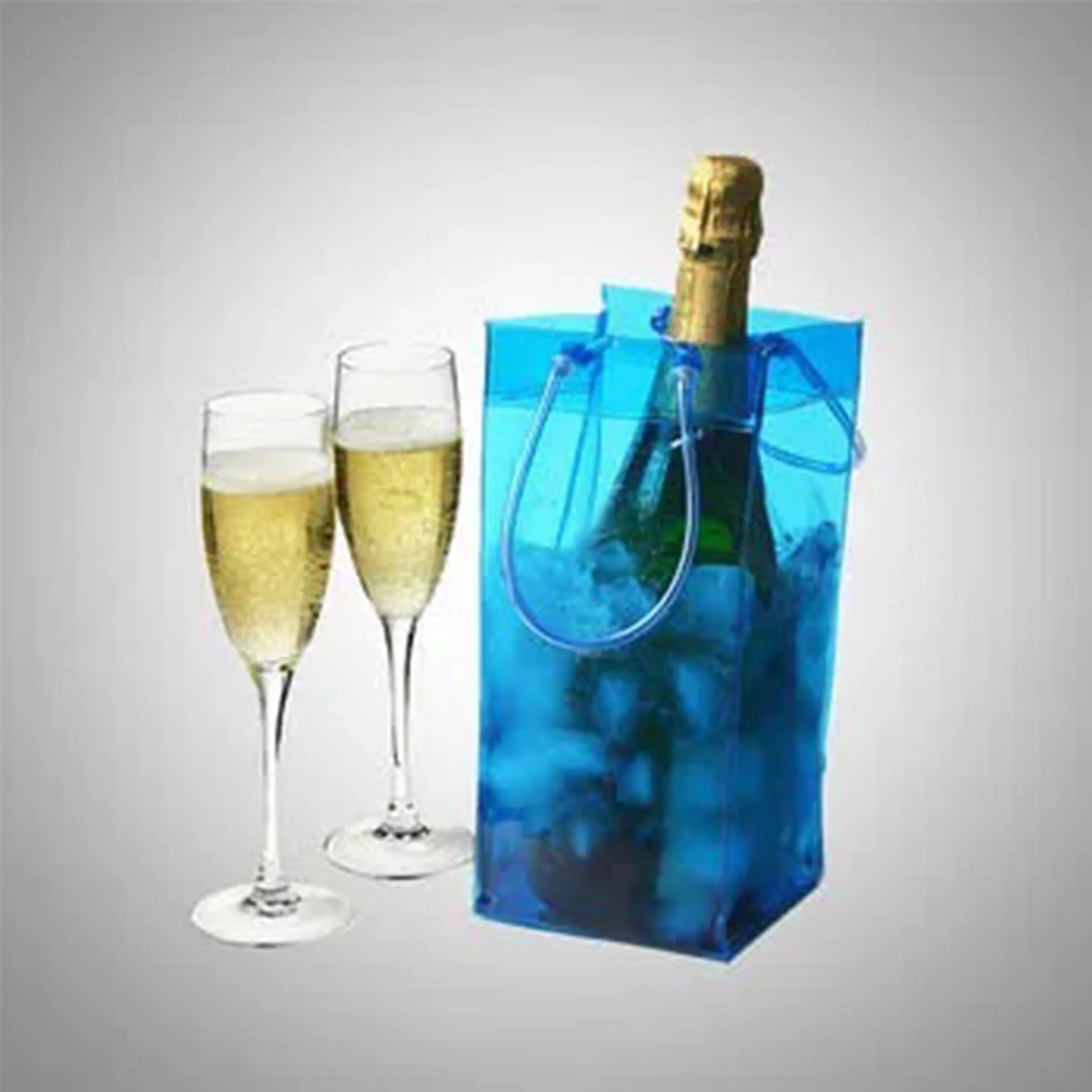 Transparent PVC Wine Bag with Handles 12